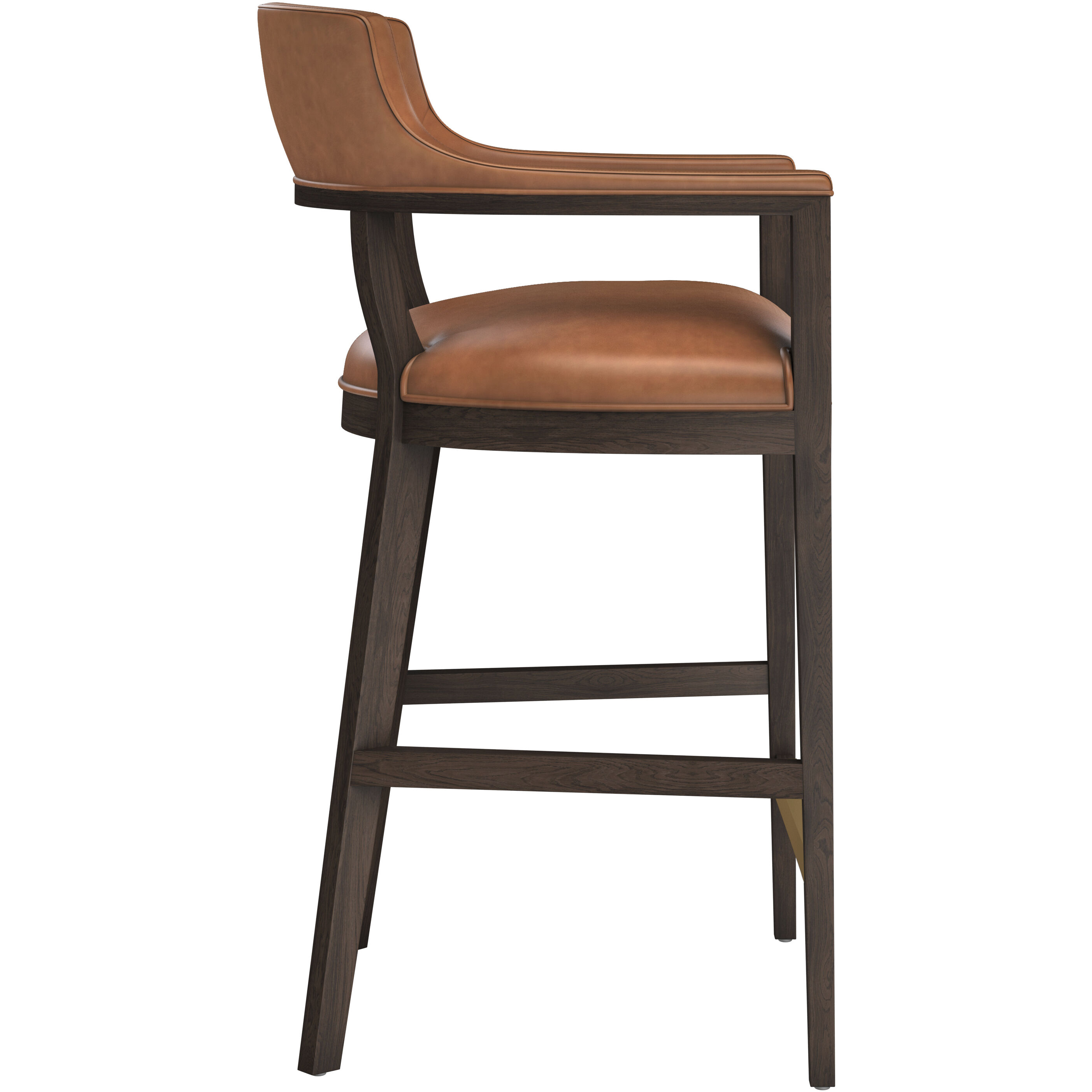 Brylea 43.5 inch Brown / Shalimar Tobacco Leather Barstool